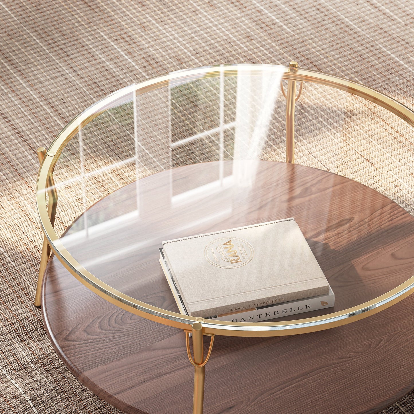 Stainless Steel and Glass Coffee Table 83x42 cm
