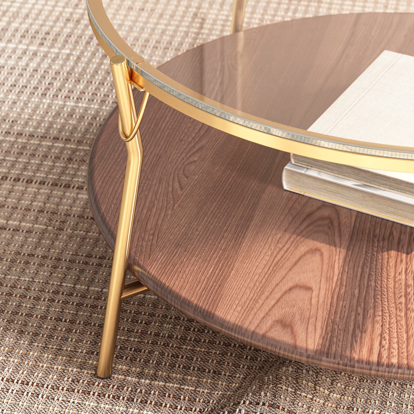 Stainless Steel and Glass Coffee Table 83x42 cm