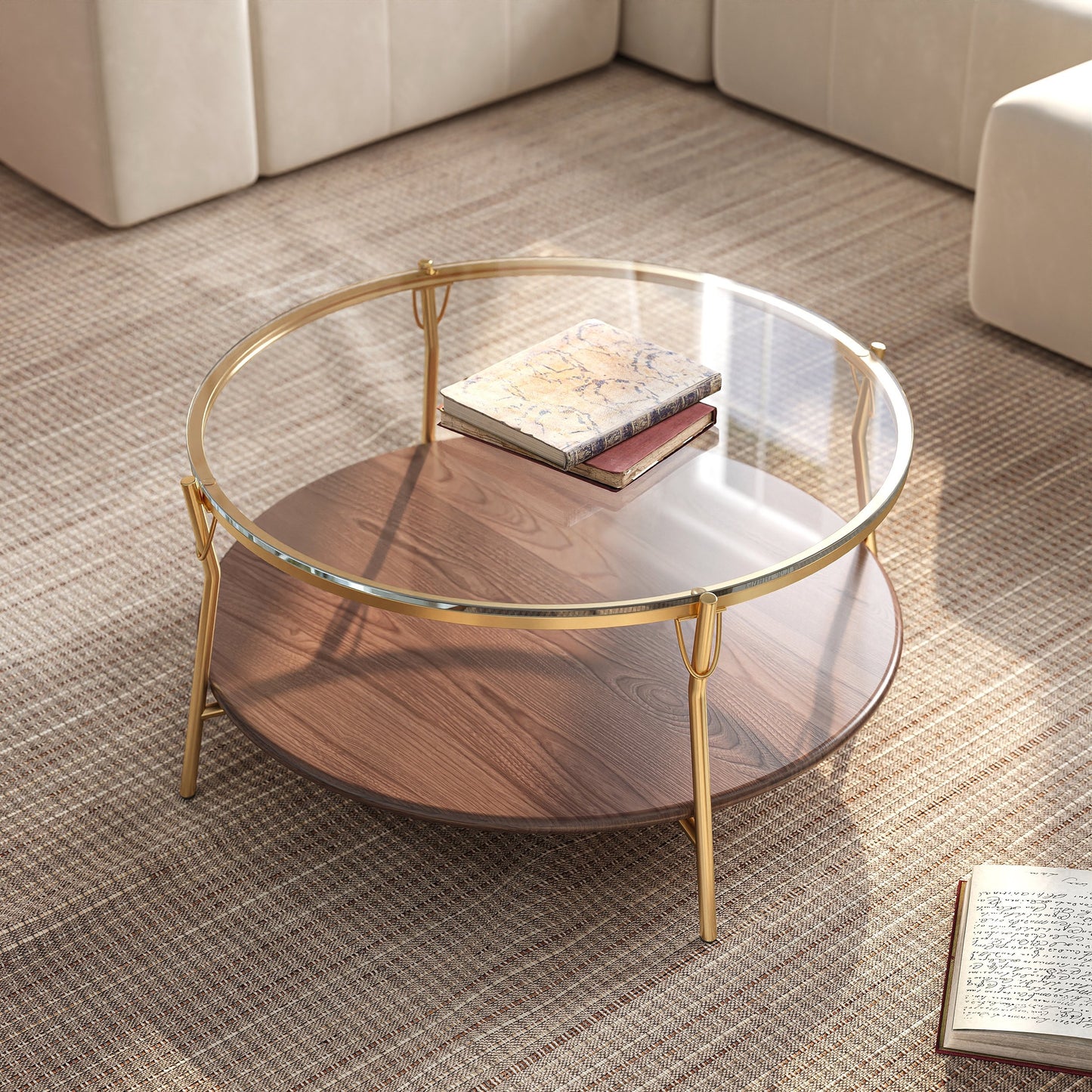 Stainless Steel and Glass Coffee Table 83x42 cm