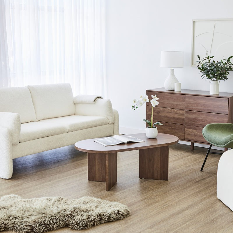 Modern Walnut Coffee Table 110x55x45 cm