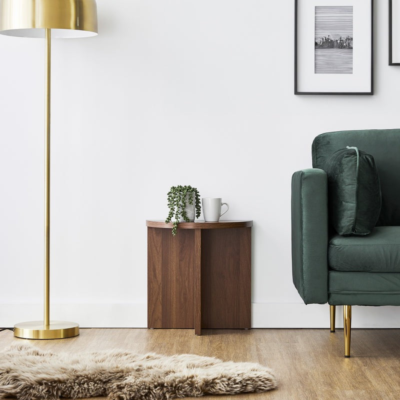Modern Walnut Side Table 48x48x24 cm