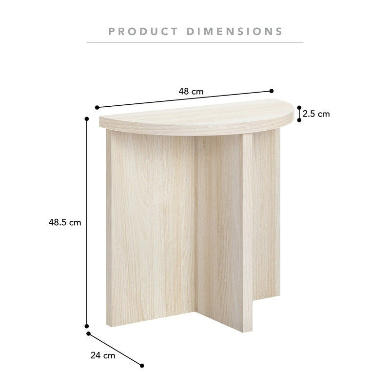 Modern Light oak Side Table 48x48x24 cm