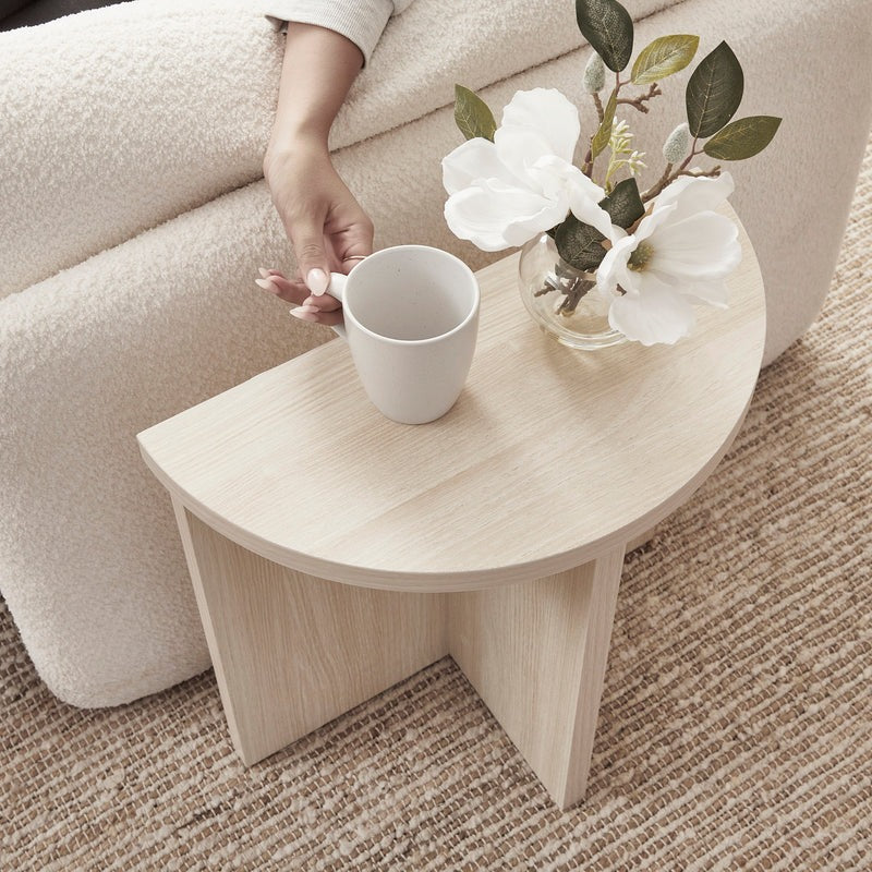Modern Light oak Side Table 48x48x24 cm