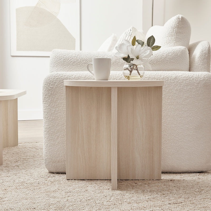 Modern Light oak Side Table 48x48x24 cm
