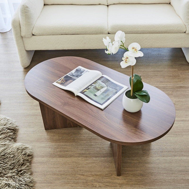 Modern Walnut Coffee Table 110x55x45 cm