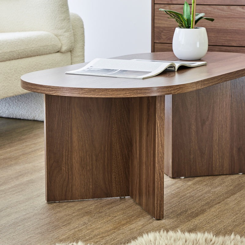 Modern Walnut Coffee Table 110x55x45 cm