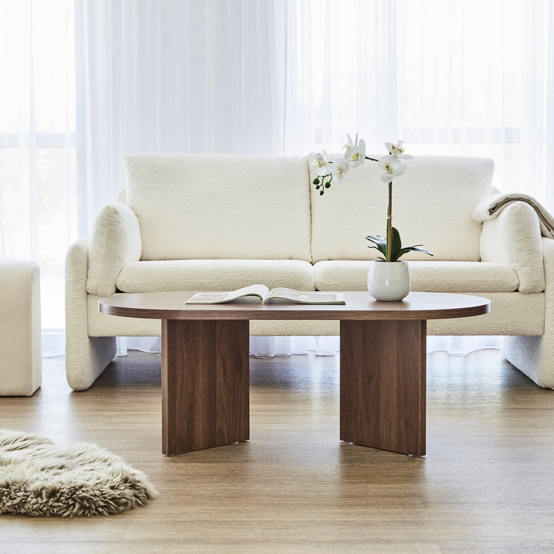 Modern Walnut Coffee Table 110x55x45 cm