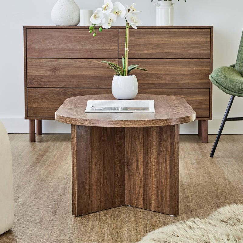 Modern Walnut Coffee Table 110x55x45 cm