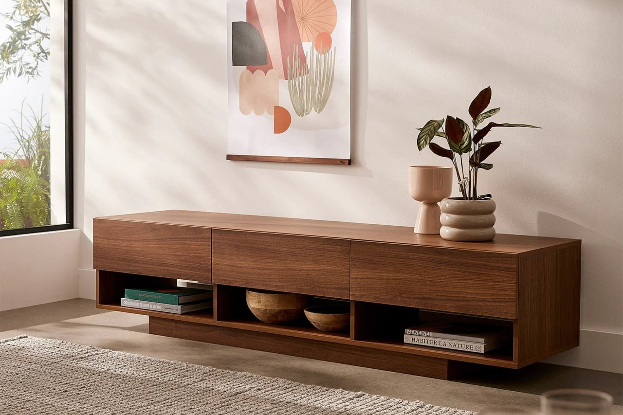 Modern Walnut Tv Unit 180x45x40