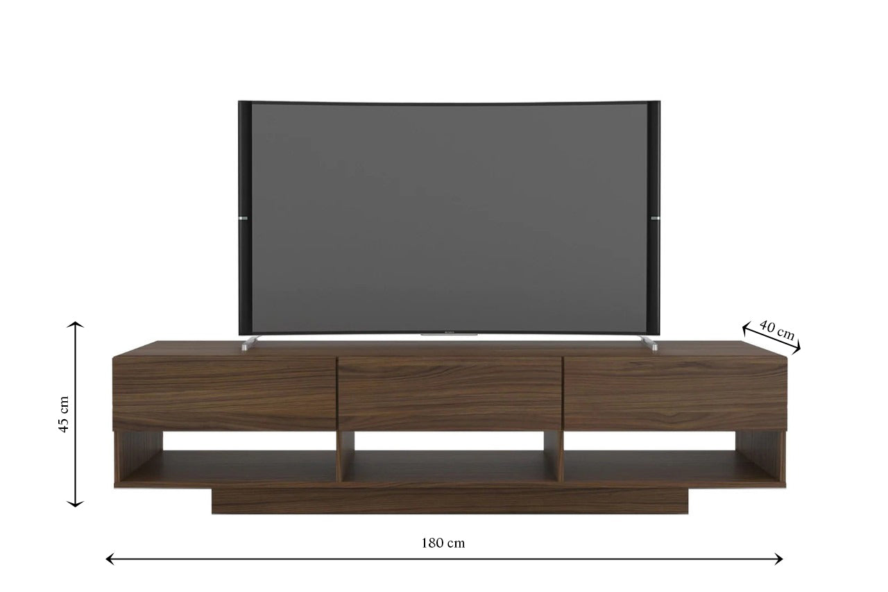 Modern Walnut Tv Unit 180x45x40