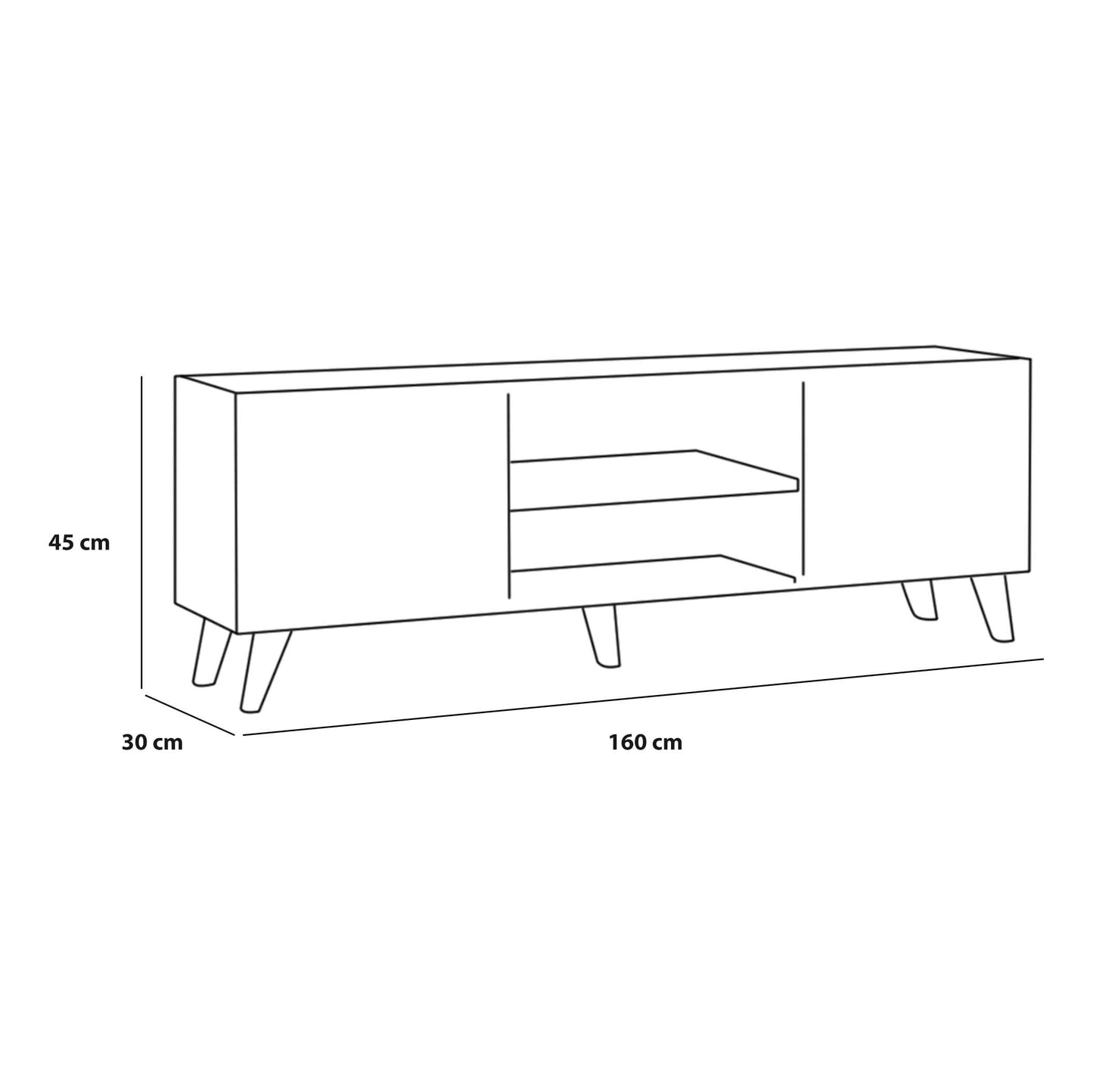 Modern TV Unit 160 x 30 x 45