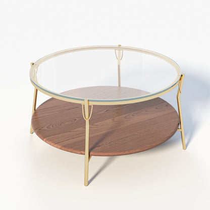 Stainless Steel and Glass Coffee Table 83x42 cm
