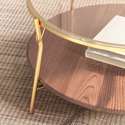 Stainless Steel and Glass Coffee Table 83x42 cm