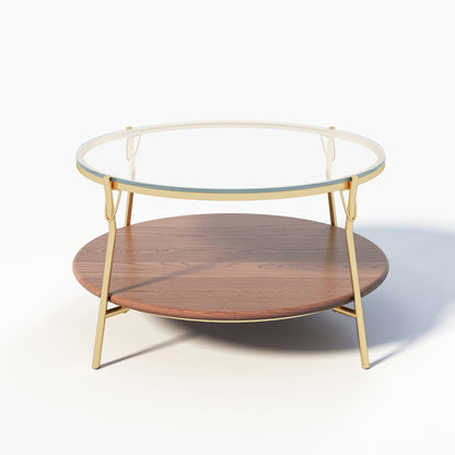 Stainless Steel and Glass Coffee Table 83x42 cm