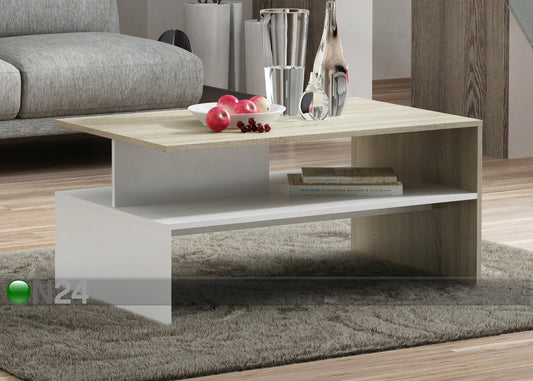 Modern Oak & White Coffee table 100x50x45
