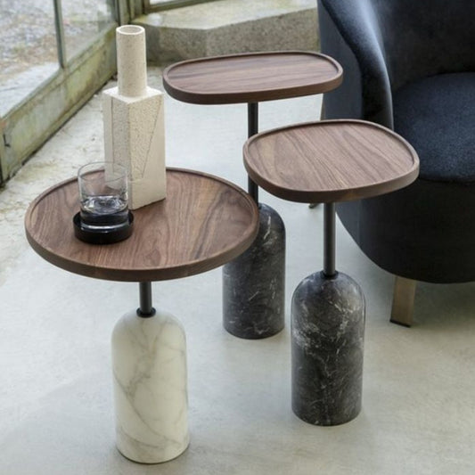 Modern Marble Base Side Table 40 x 50 cm