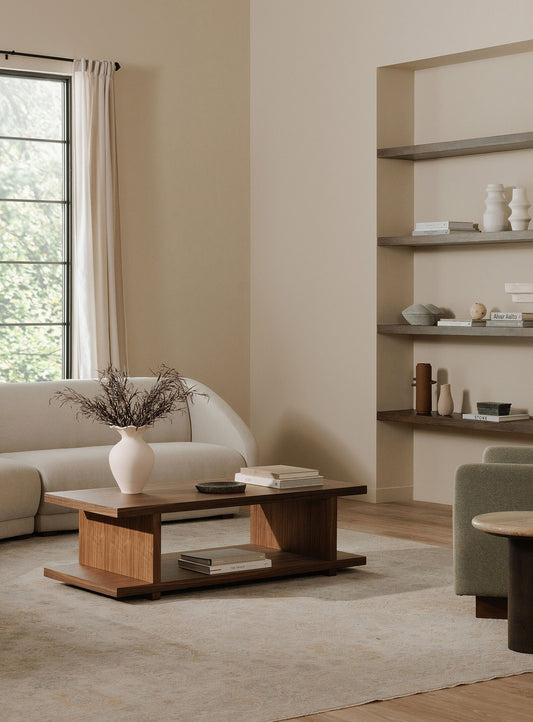 Modern Walnut Coffee Table 120 x 60 x 40 cm