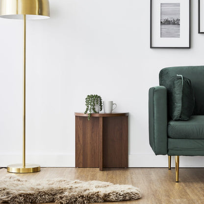 Modern Walnut Side Table 48x48x24 cm