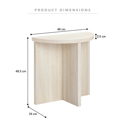 Modern Light oak Side Table 48x48x24 cm