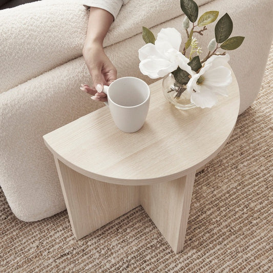 Modern Light oak Side Table 48x48x24 cm