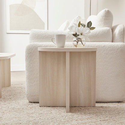 Modern Light oak Side Table 48x48x24 cm