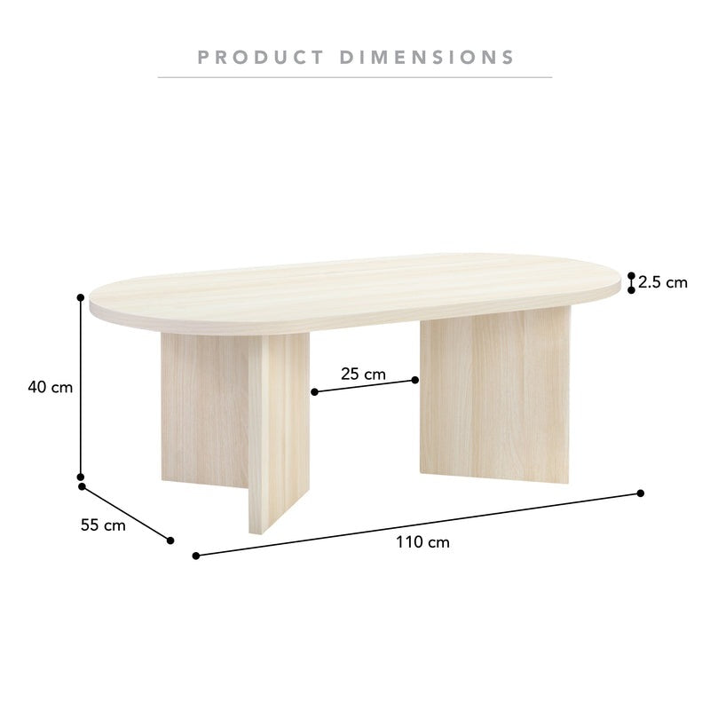 Modern Light oak Coffee Table 110x55x45 cm