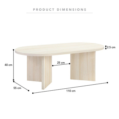 Modern Light oak Coffee Table 110x55x45 cm